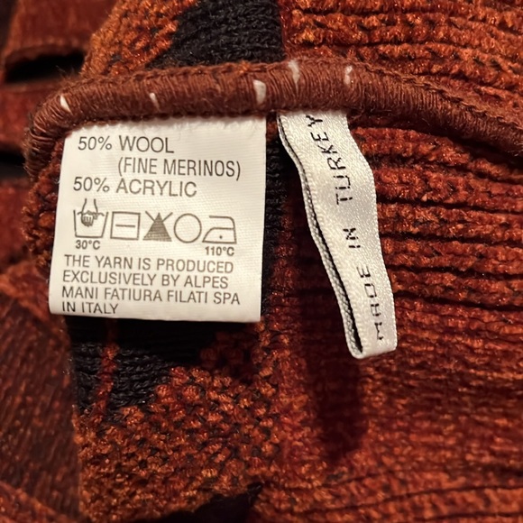 Angel design by sabri ozel, beautiful rust colored wool/acrylic sweater - Picture 3 of 5